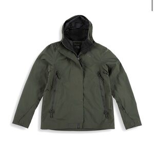 The North Face W Txb Rain Shell Green hooded Size Small